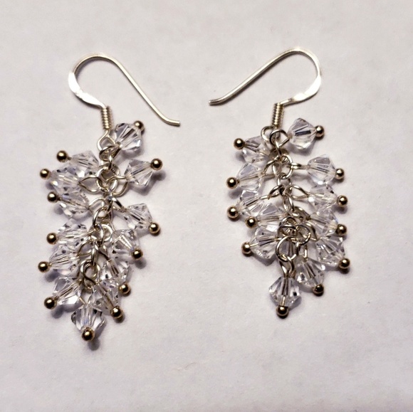 Jewelry - 925 STERLING SWAROVSKI CRYSTAL EARRNINGS